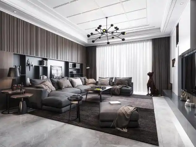 地砖高级灰客厅效果图(地砖高级灰客厅效果图大全)