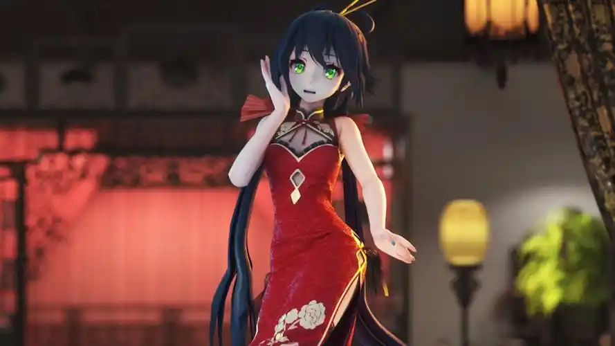 【mmd】丝滑旗袍洛天依-广寒宫