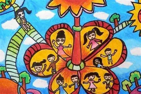 简笔画游乐园色彩