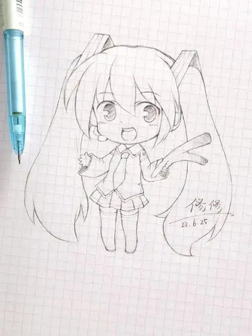 画一只miku手绘过程分享