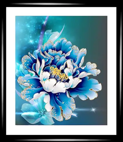 新款5d钻石画贴钻客厅花开富贵牡丹花卉卧室十字绣圆钻满钻砖石画