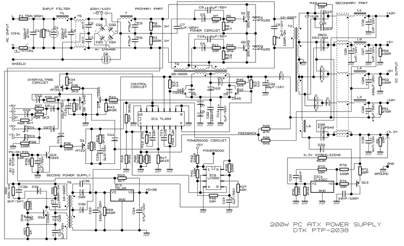 开关电源由以下几个部分组成:一,主电路从交流电网输入,直流输出的全