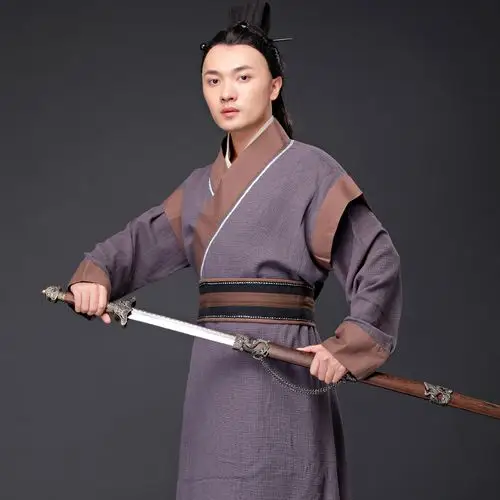 珂卡蝶影影视古装男汉棉麻古代武侠侠客剑客民族服装