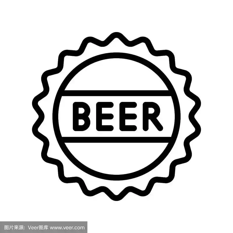 啤酒瓶盖盛宴圣帕特里克线图标