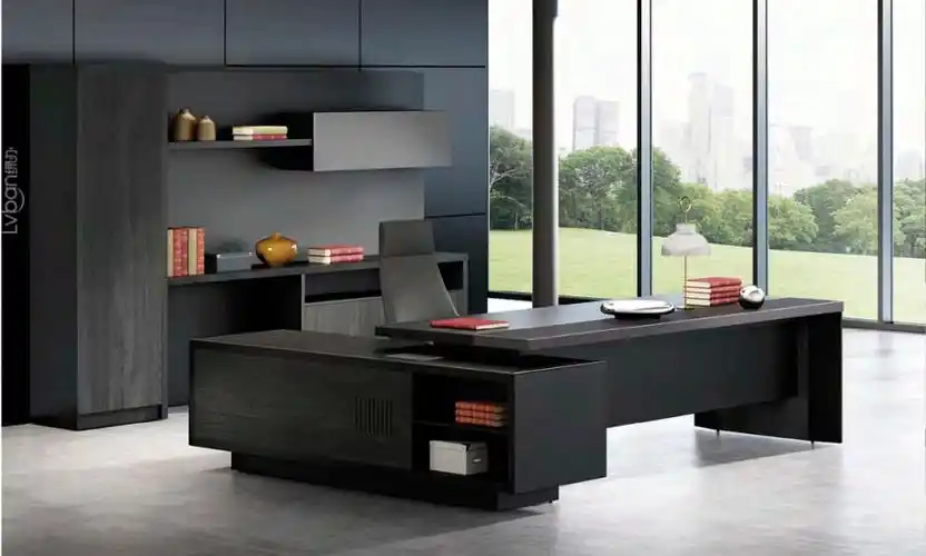 绿办银行行长办公室办公桌 2709绿办银行行长办公桌班台2700*2200*750