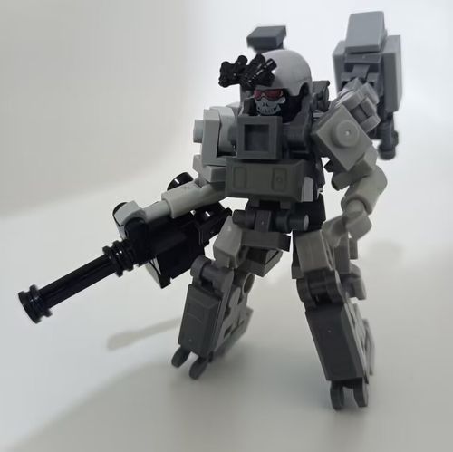 9buildmoc小型机甲外骨骼可载人仔中国拼装雇佣兵积木益智男孩玩具已