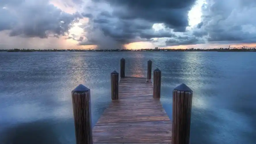 黄昏码头背景图片,风景图片-回车桌面