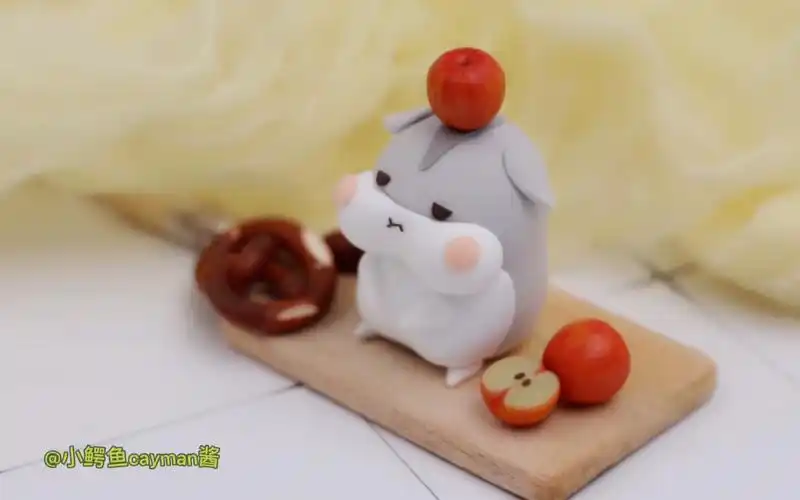 粘土教程小仓鼠就很气气来做可爱的表情包啦