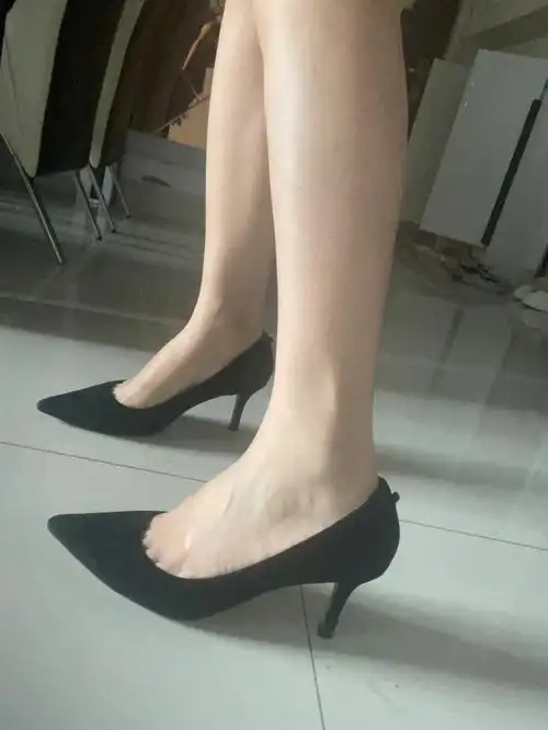 7or9黑松露黑茶尖头高跟鞋真的太好穿了73
