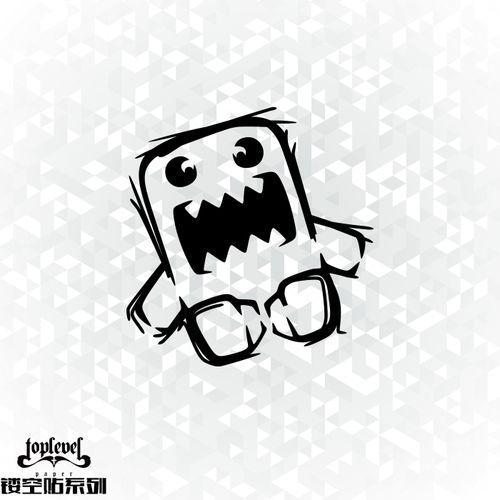 tlp镂空车贴 多魔君domo 嘻哈街头文化卡通涂鸦行李箱笔记本贴纸