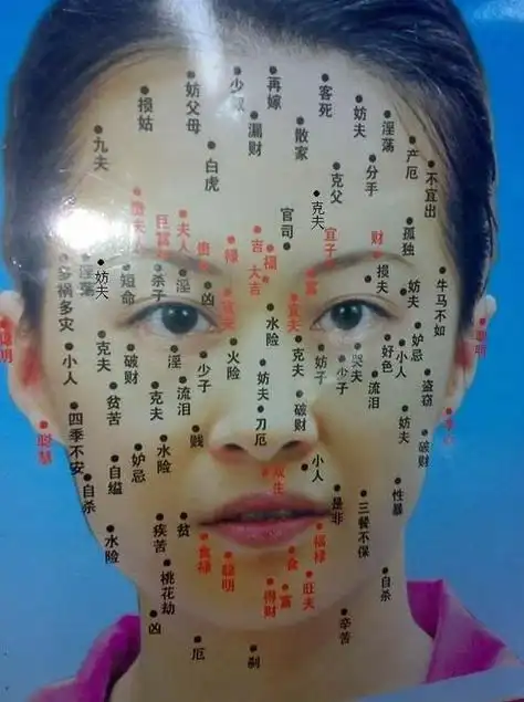 女人脸上长痣面相图解