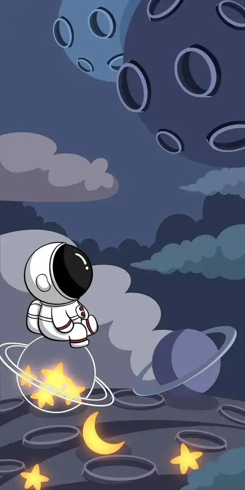 蓝色调宇航员卡通设计包装服装文具 阳光太空人ip 04