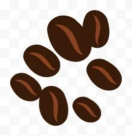 咖啡豆卡通手绘图标