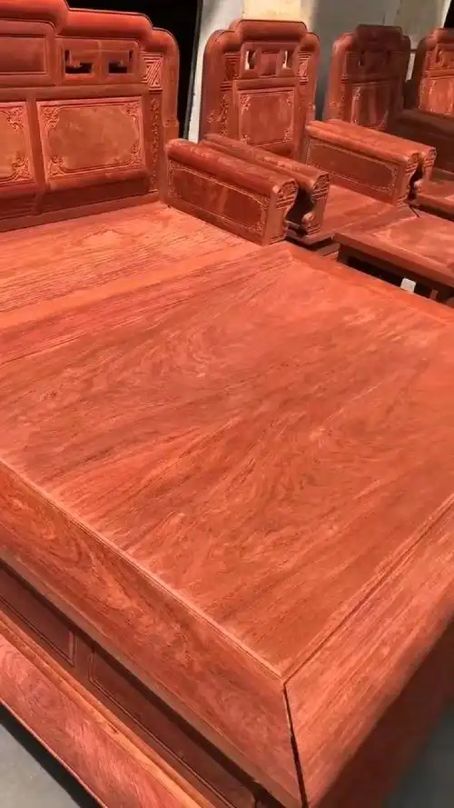 缅甸花梨红料10件套沙发半成品原木色