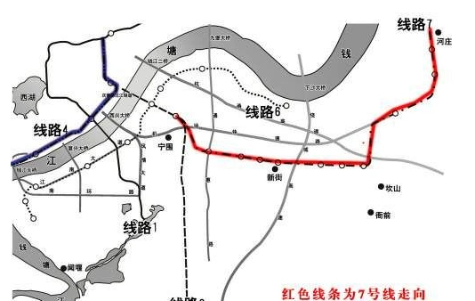 杭州地铁7号线最新线路图