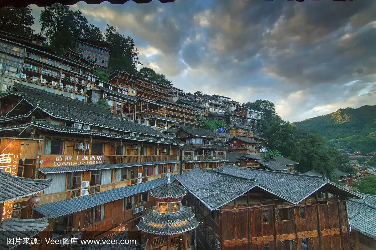 乡村,苗族,自然,建筑外部,房屋