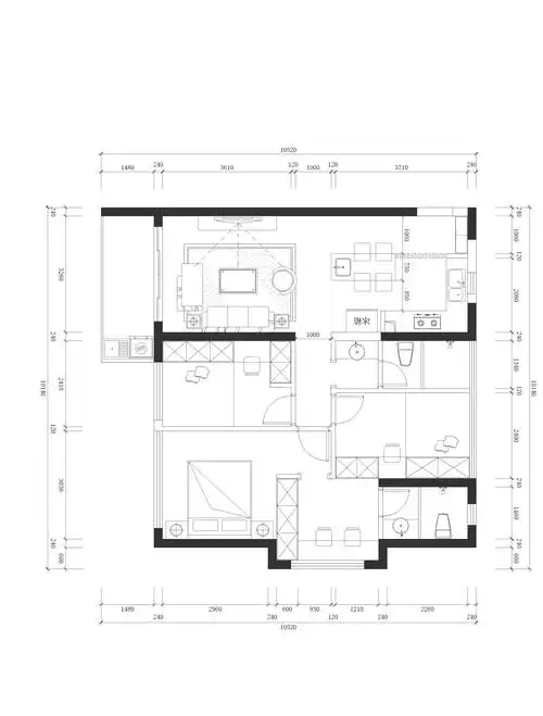 推荐 69 方案 69 平面优化 69 100平户型,请大神指导