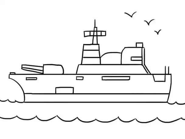 军舰简笔画