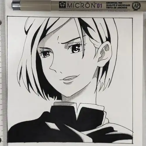 零基础临摹30100钉崎野蔷薇