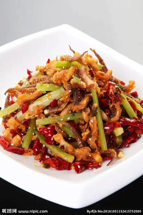 干煸鱿鱼须图片