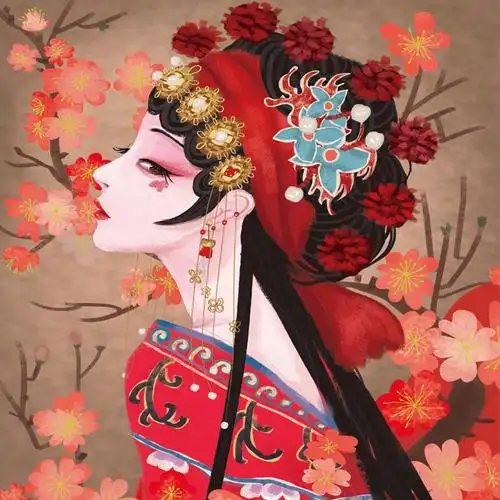 古风人物花旦2020钻石画5d满钻新款2019中国风客厅小幅十字绣京剧