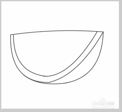 如何画出切开的西瓜?