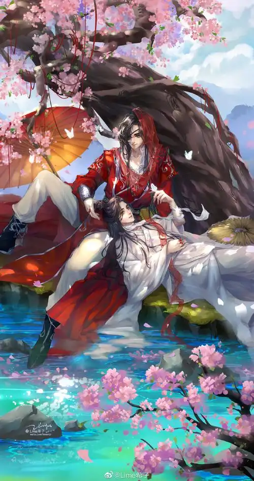 花怜##天官赐福[超话]# 雨里逢花,世中. 来自lime希子 - 微博