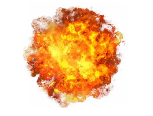 熊熊烈火燃烧着的爆炸效果148857png图片素材