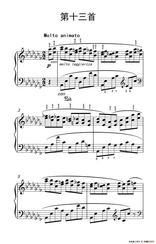 莫什科夫斯基 钢琴练习曲(第十三首)(1)_210_13_1.png
