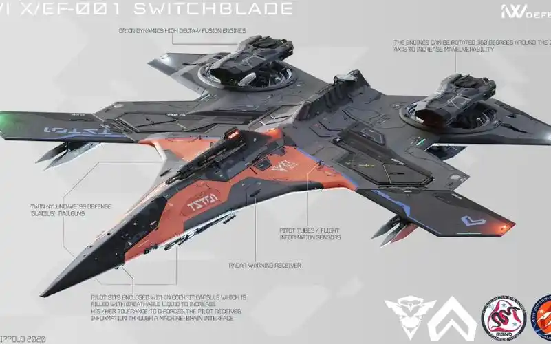 【科幻飞行器】xef001"手术刀"太空战斗机_哔哩哔哩_bilibili