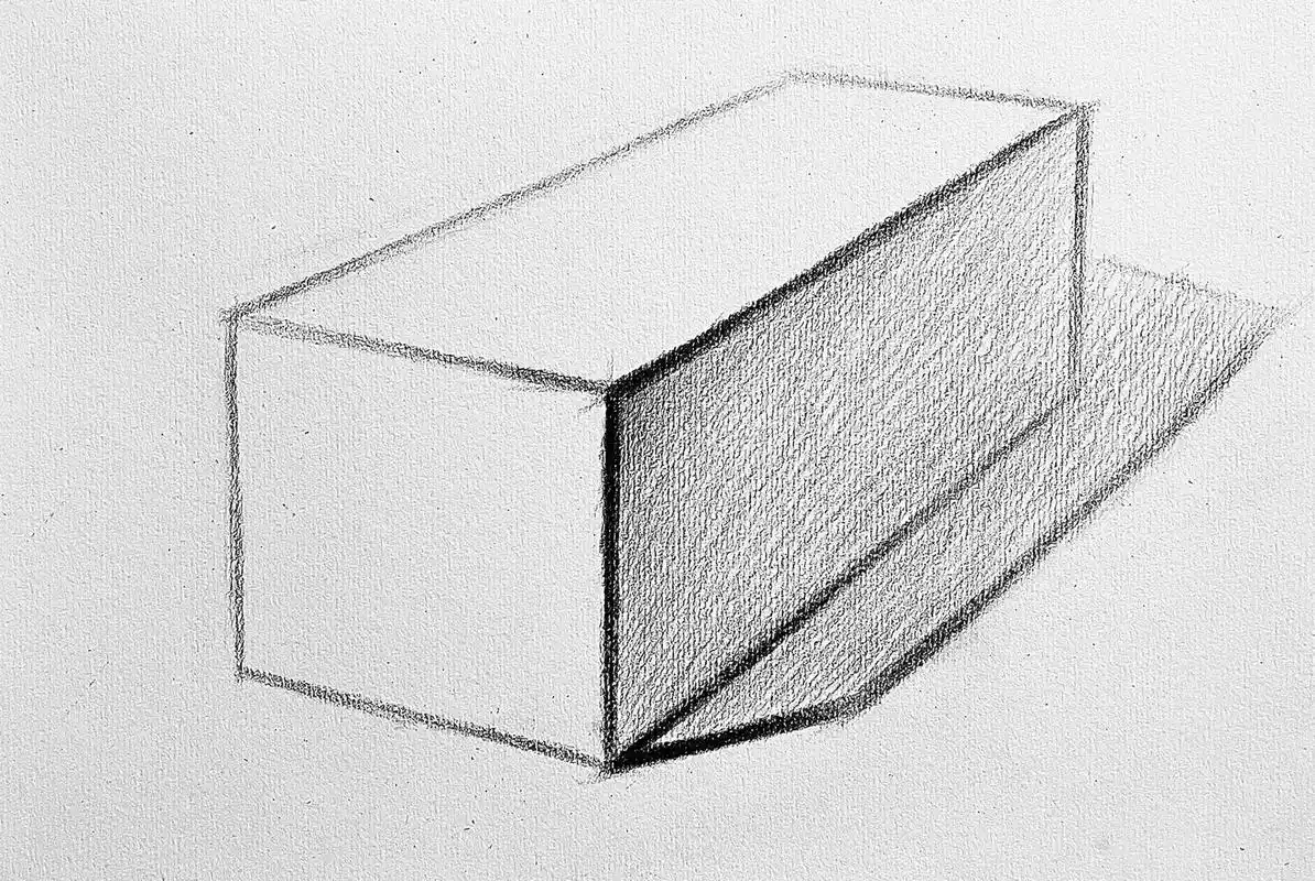 11566构图,倒下的长方体要画出斜度.