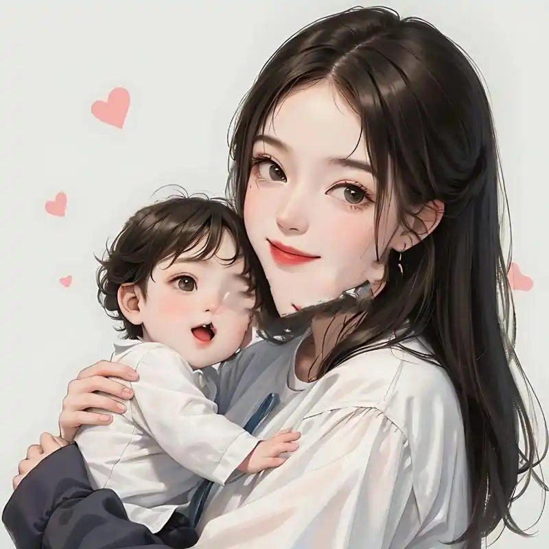 可可爱爱7815漫画亲子头像,妈妈和宝宝 原创图片,请勿转载,如需