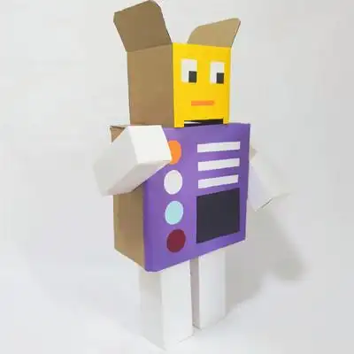 自制垃圾分类机器人废物利用材料幼儿园益智教具手工创意粘贴类