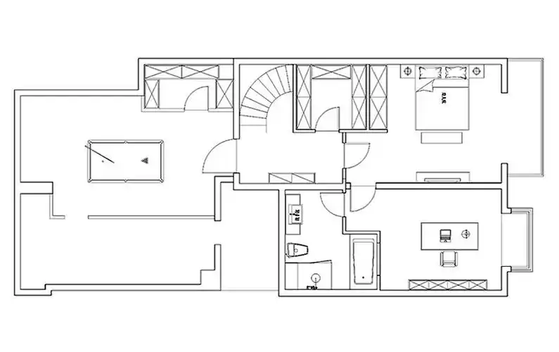 两层复式楼平面图设计复式楼装修平面图