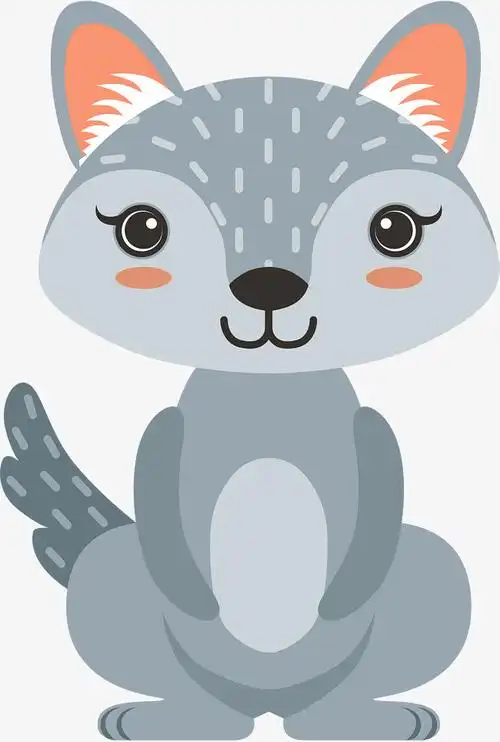 灰色卡通动物
