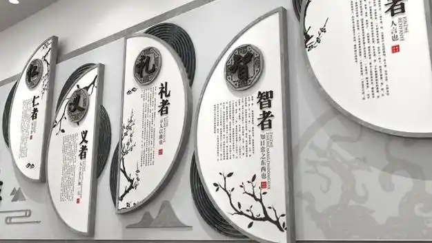 儒家文化墙中华传统文化形象墙创意设计