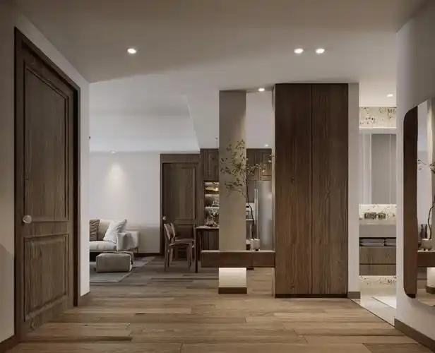 小两口之家胡桃木色古朴复古风混搭