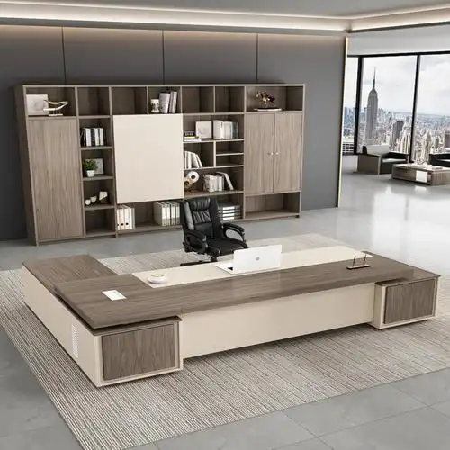 老板桌椅组合总裁经理办公桌子简约现代大班台轻奢主管办公室家具