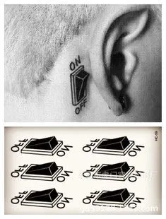 供应防水纹身贴纸gd权志龙开关纹身贴厂家批发水转印hc-059