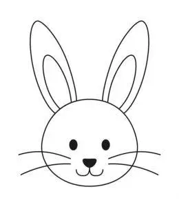 微笑的兔子头像简笔画大全