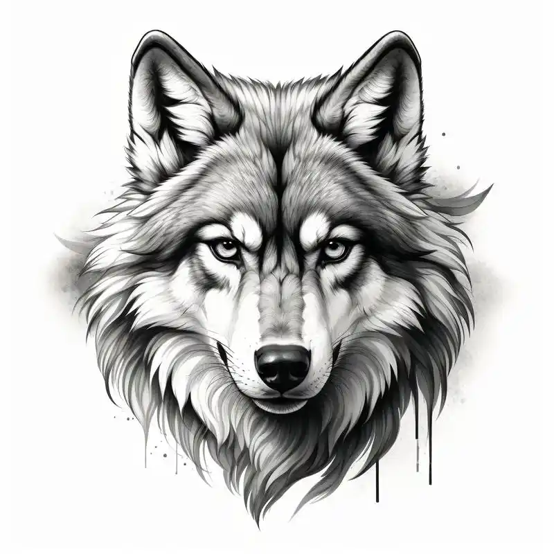 92黑白狼头,霸气外泄99 探索黑白素描的魅力,这款狼头像绝对让你