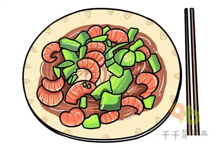 各个民族的美食简笔画