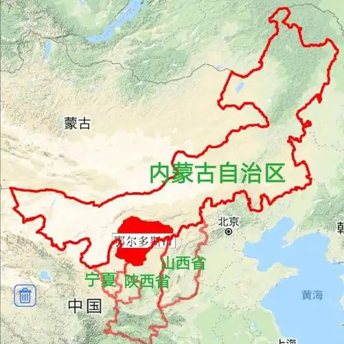 鄂尔多斯地理位置图鄂尔多斯市地形地貌复杂多样,辖区的北部沿黄河