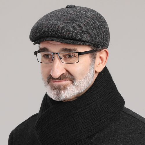 老人帽子男士冬天中老年前进帽保暖秋冬季爸爸爷爷老头护耳鸭舌帽