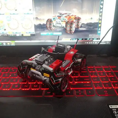 qq飞车雷诺模型系列改装机关炮手办游戏赛车手办