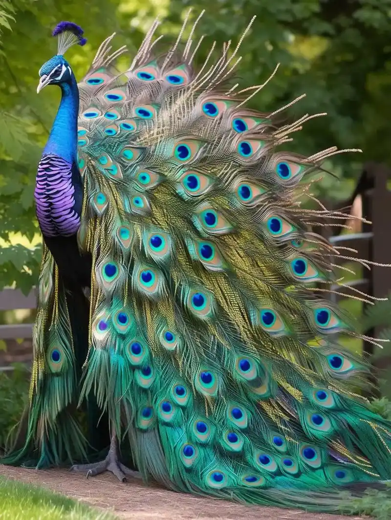 希望看到这只可爱孔雀的友友们都能顺顺利利.#midjourn - 抖音