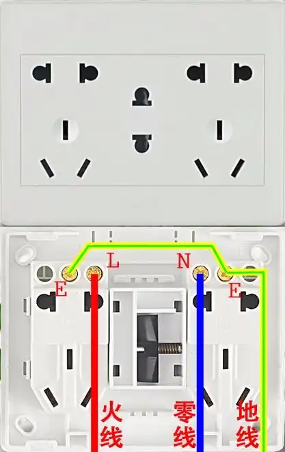 三孔插座里6根线怎么接