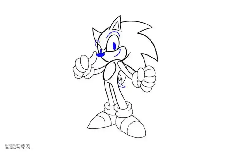 刺猬索尼克怎么画