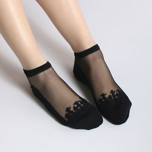 好看ins蕾丝花蕾丝超薄夏款短款看的短袜袜子女袜子
