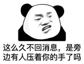 暴漫 熊猫头 这么久不回消息 是旁边有人压着你的手了吗 搞怪 逗